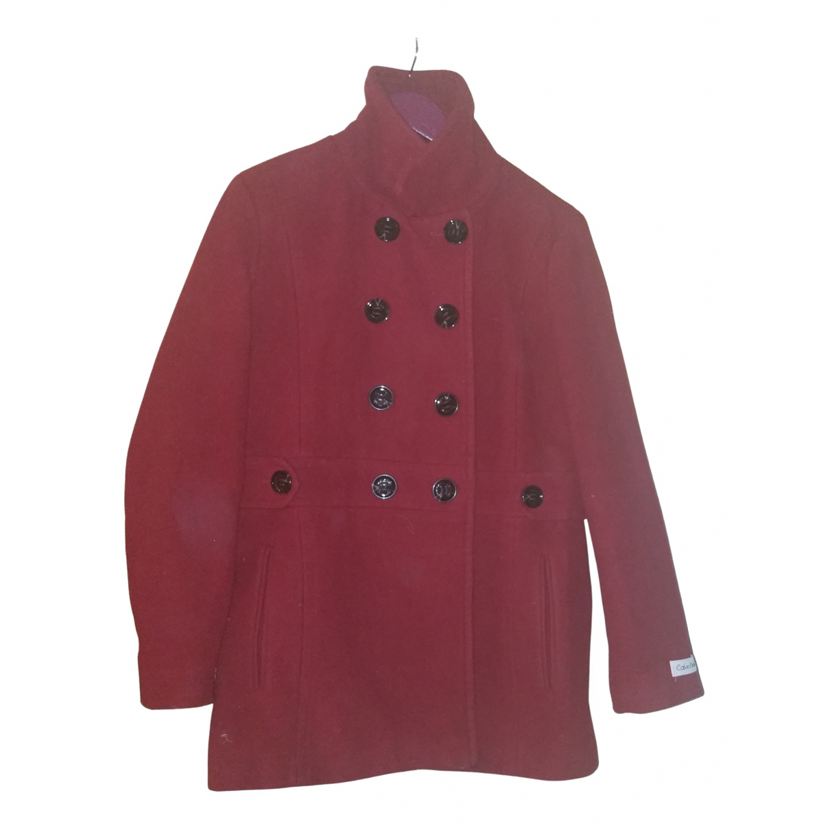 Wool peacoat Calvin Klein Red size 10 